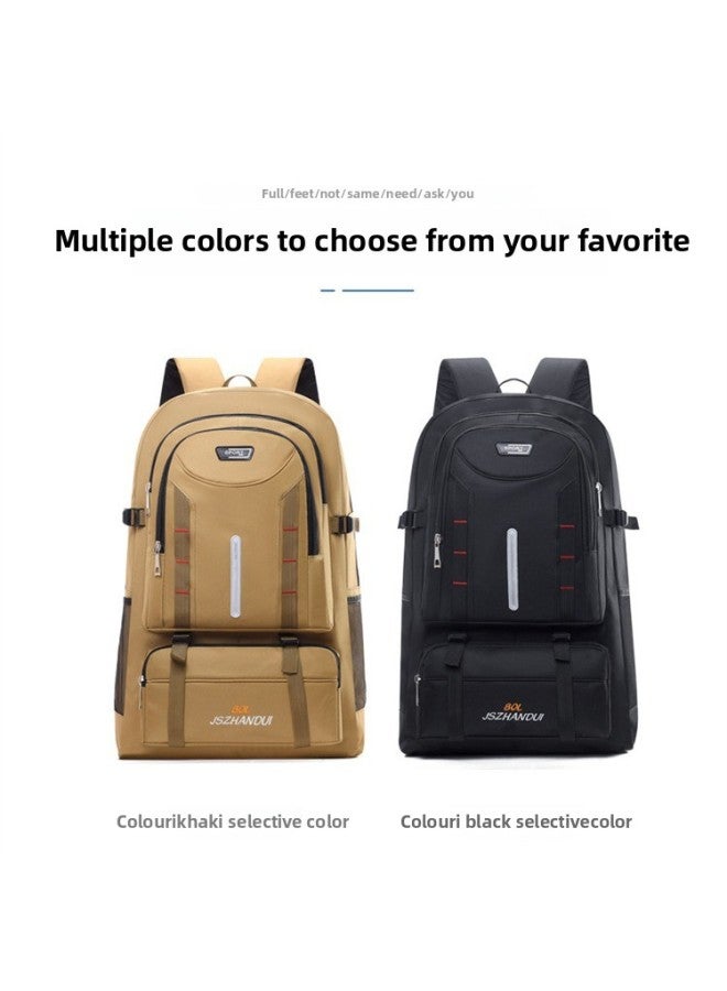 Large Capacity Outdoor Backpack Work Luggage Bag Expandable Travel Mountaineering Bag Schoolbag Travel Camping Business Travel-Color:Acu Camouflage-Capacity:80L - Image 4